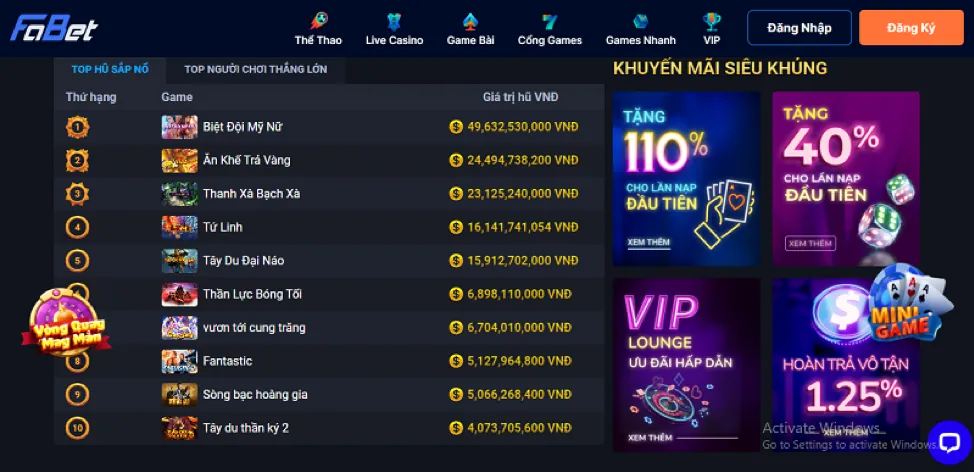 Slot Jackpot lũy tiến U888vip0